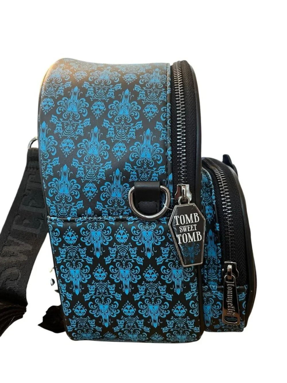 Loungefly Haunted Mansion Hitchhiking Ghosts Mini Backpack Convertible Bag NWT